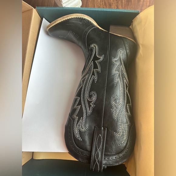 Like New  Rollo Cowgirl Boots Size 7 BLACK - Picture 10 of 16